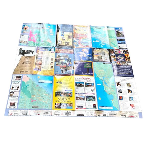 2001 California Travel Ideas Map Official Tourism Fold Out Map - Picture 3 of 15
